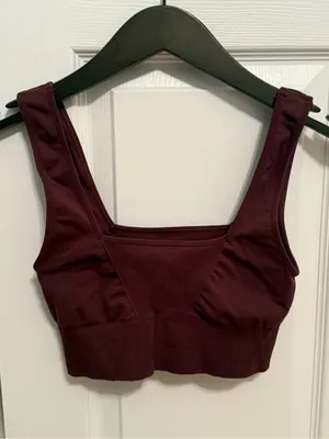 Free People Movement Good Karma Sports Bra in Black Cherry thumbnail 2