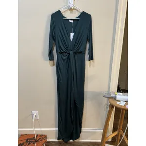 Lovers +‎ Friends Sundance Maxi Dress Everglade Green Size Small Wrap Bottom thumbnail 4