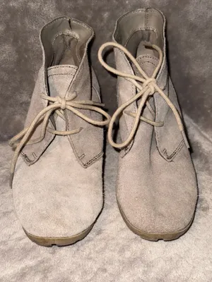 White Mountain Suede Lace-Up Wedge Ankle Boots Size 8.5M thumbnail 1