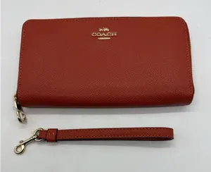 Coach Wallet Mango Pebbled Leather Zip Around Wristlet Strap‎ Clutch thumbnail 1