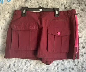 115 FP Movement by Free People Burgundy Cargo Skort med thumbnail 1