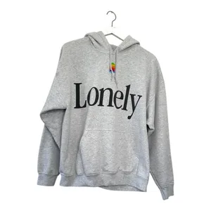 Lonely Ghost The Apple Gray Hoodie Sweatshirt Size Large thumbnail 6