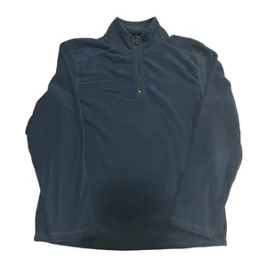 Workout Fleece Women’s Shirt Quarter Zip Pullover Navy Blue Medium thumbnail 5
