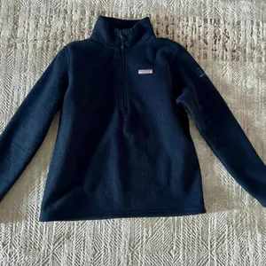 Vineyard Vines Women's Fleece 1/4 Zip Pullover Sweater Martha's Vineyard Blue M thumbnail 4