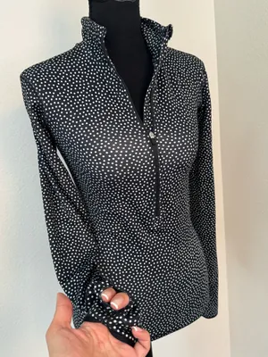 NWT Nike Pro Dri-FIT Polka Dot Half-Zip Top XS thumbnail 5