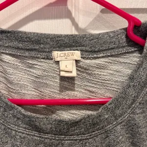 J.‎ Crew Gray Heathered Cotton Pocket Sweatshirt Top Womens Large Athleisure thumbnail 2