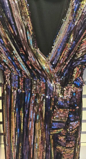Anna Rae Sequin Stripe Mini Dress thumbnail 6