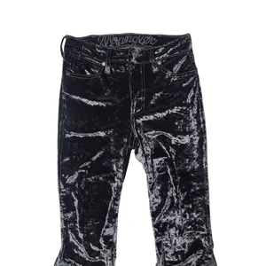Wrangler Black Velvet High Rise Flare Pants thumbnail 2