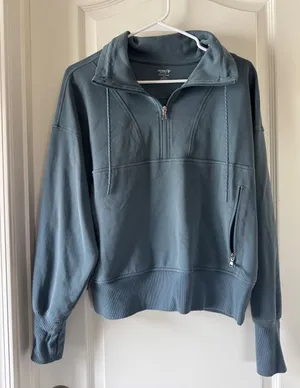 Old Navy Women's Half-Zip Pullover Sweatshirt - Slate Blue / Q6 thumbnail 1