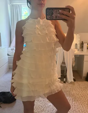 ZARA White Mini Dress thumbnail 1