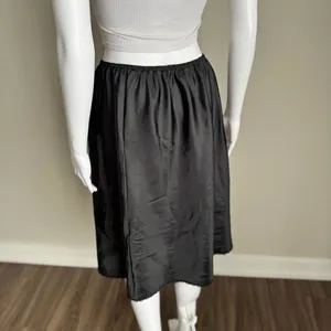 Vintage Warners Lace Half Slip Satin Black XL thumbnail 3