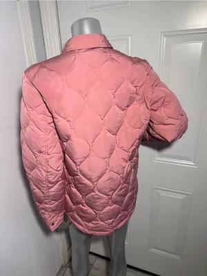 Marine Layer Leslie Puffer Down Quilted Overshirt Jacket Pink Mauve Size S thumbnail 6