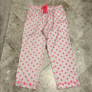 Victoria’s Secret Polka Dot satin Pajama Pants Pink Dots Large thumbnail 2