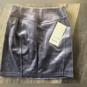NWT Lululemon Scuba High Rise Mini Skirt Velvet Nightfall Size XL‎ thumbnail 3