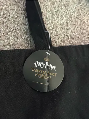 NWT Harry Potter Forbidden Forest Experience Tote Bag Wizarding World Black Canv thumbnail 4