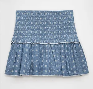 Medium AE High-Waisted Smocked Mini Skirt thumbnail 2