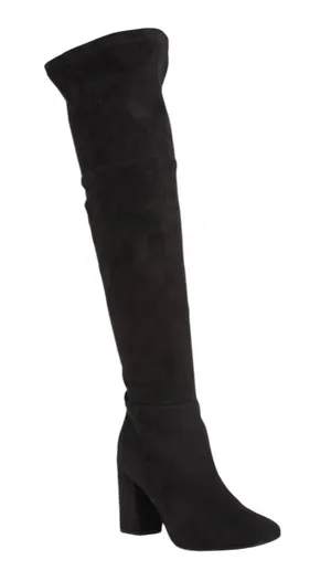 BP over-the-knee black suede boots size 9 thumbnail 1