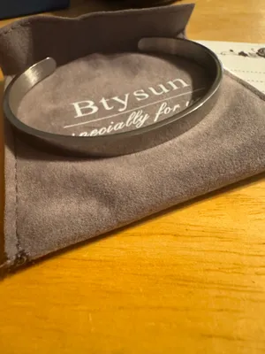 Let your faith be bigger than your fear Silver Tone Cuff Bracelet thumbnail 3