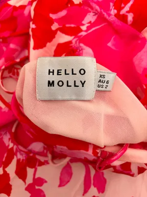Hello Molly Semi-formal Dress | floral | pink and red | XS thumbnail 7