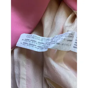Zara Pink Open Front Tailored Blazer Jacket Womens Medium Collarless Hook Eye thumbnail 8