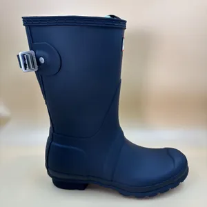 New Hunter Women's Navy Blue Original Short Back Adjustable Rain Boots Size 6 thumbnail 9