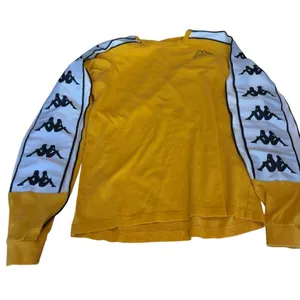 Kappa Banda Logo Tape Long Sleeve Top Yellow White Streetwear Women Small in EUC thumbnail 5
