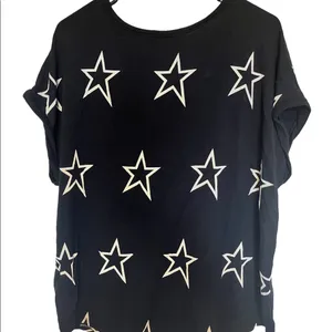 Buffalo David Bitton black with white stars short sleeve shirt size large thumbnail 3