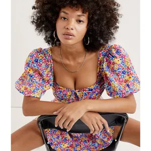 For Love & Lemons Blue Dizzy Floral Dress S‎ $249 thumbnail 2