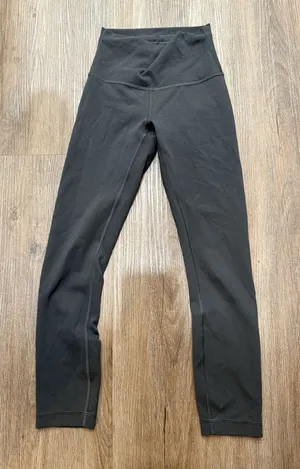 Lululemon‎ Women Wunder Train HR Crop 24" Everlux LW6BNFS Gray Size 2 thumbnail 1
