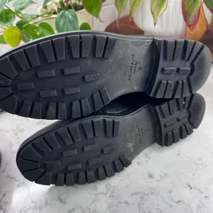 Aquatalia Womens Black Leather Suede Hiker Boots Made in Italy Lug Sole Size 8 thumbnail 5