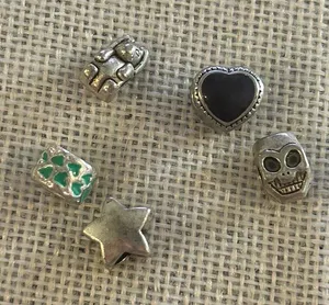 A518 charm bracket silver plated 5 pcs Gray thumbnail 1
