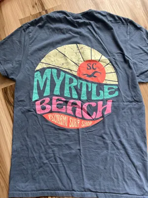 Myrtle beach graphic tee Blue thumbnail 2