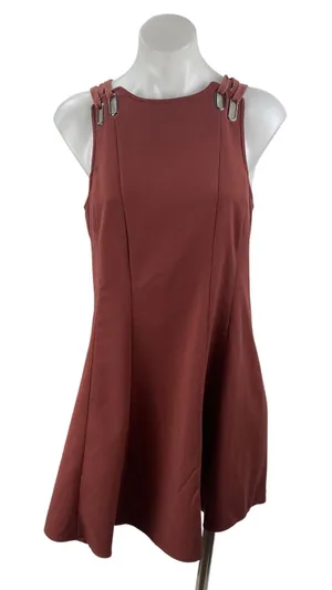 Free People Baby Love Trapeze Cut Out Open Back Sleeveless Mini Shift Dress Sz S thumbnail 1