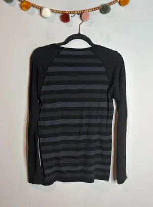 C9 by Champion black striped seamless long sleeve top thumbnail 2
