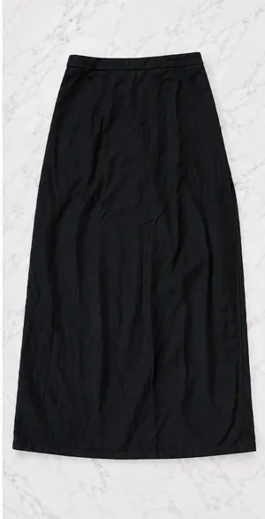 Old navy black linen midi skirt size xs thumbnail 8
