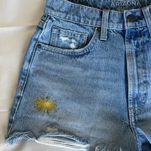 Arizona Jeans Light Blue Distressed Denim High-Rise Shorts thumbnail 2