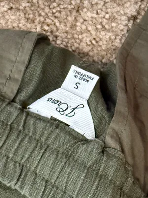 J.Crew Seaside Linen Blend Pull On Shorts Olive Green Size Small thumbnail 3