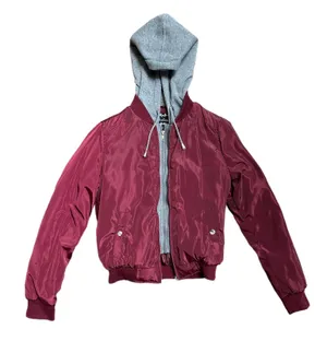 Ambiance Apparel, small, red reflective bomber thumbnail 1