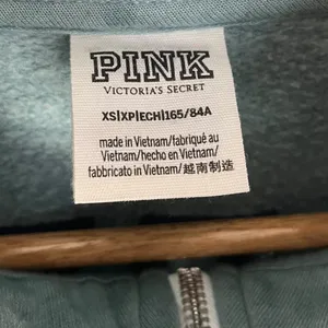 PINK Women's XS 1/4 Zip Tie Dye Sweatshirt Blue Gray Loungewear Oversized Comfy‎ thumbnail 8