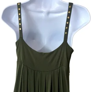 Karen Alexander Boston Proper Green‎ Studded Maxi Dress Resort Travel Summer M thumbnail 6