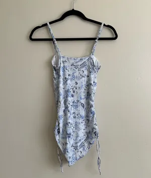 Dippin Daisys Blue and White Paisley One-Piece Swimsuit thumbnail 2