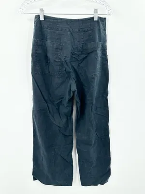 Anthropologie‎ Maeve Audra Washed Black Wide Leg Pants Size 4 thumbnail 2