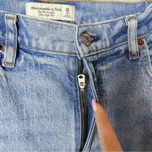 Abercrombie Womens Curve Love The 90’s Straight Ultra High-Rise Jeans 28 thumbnail 6