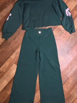 Old Navy Forest Green Wide Leg Pants thumbnail 9