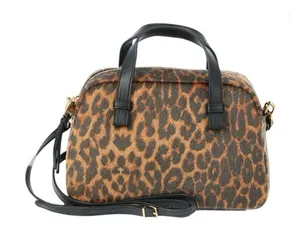 NWT Time and Tru Women Mini Satchel Crossbody Bag Faux Fur Leopard Print Boxy thumbnail 1