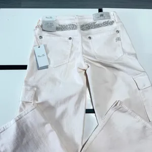 NWT Miss Me Low-Rise Cargo Wide Leg Jeans - Off White Angel Wings ✨ Size 27x30 thumbnail 20