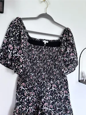 NWT Baltic Born Idera Short Flutter Sleeve Square Neck Mini Dress Size‎ Large thumbnail 3