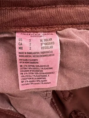 American Eagle Dreamy Drape Stretch Low Rise Ultra Wide Leg Pants 2 Dark Rust thumbnail 5