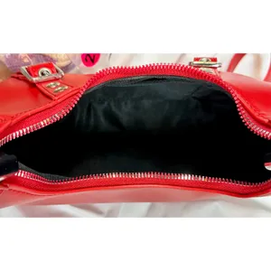 8 Other Reasons Delphine Double Buckle Shoulder bag Red / Silver thumbnail 13
