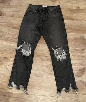 Black Ripped Jeans Size 24 thumbnail 1